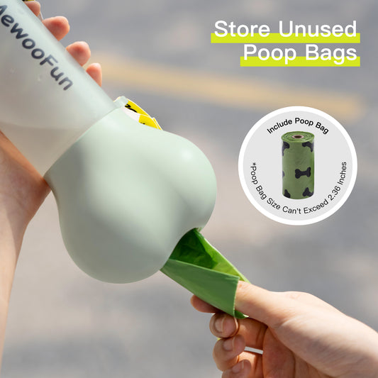 2 in 1 Portable Water Bottle and Waste Bags - The Best Companions